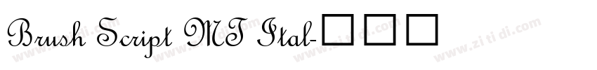 Brush Script MT Ital字体转换